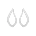 Elegant S925 sterling silver drop earrings with textured twisted snake bone design - 925 Silver / Oxidized Silver