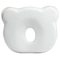 White bear-shaped baby memory foam pillow with breathable mesh and head shaping groove - 25*23*3*1 / White