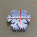 Pinza para el pelo de copo de nieve azul con textura de mármol, 8,1 cm para invierno - Copo de nieve