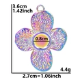 Colgante de flor arcoiris de acero con dimensiones de 3,6x2,7cm y un peso de 4,4g - Arcoíris