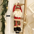 Muñeco de Papá Noel de peluche de 55cm con traje de punto rojo y dimensiones de gala - Papá Noel Hebilla de Cortina