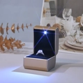 Scatola per anelli ottagonale dorata con luce LED integrata per gioielli fini - Portacindoli / Champagne