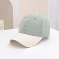 Children's baseball cap in sage green and beige color block design for kids - 54cm (3-8 Years) / Contrast Style - Light Green