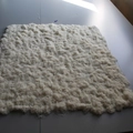 Thick white artificial moss turf with realistic plush texture for landscape bonsai decor - 1m x 1m / Off White