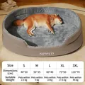 Washable grey 3D padded pet bed size chart from S to 3XL for various dog weights - Grey (Without Mat)
