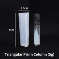 Translucent triangular prism silicone mold for DIY resin jewelry making, 5cm height - Triangular Prism Column