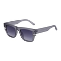 Lunettes de soleil carrées oversize avec monture grise mate et verres dégradés foncés - C8 Monture Gris Transparent Mat Lentille Dégradé Gris