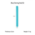 Blue reusable silicone stirring rod for resin DIY tools, dimensions 13.7cm x 1.2cm x 0.5cm - Blue Stirring Rod 02