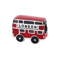 Red London double-decker bus bead in s925 silver with enamel finish for charm bracelets - Red London Bus (No. 1 YD0098)