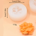 Pfingstrose Silikonform für Kerzen und Seife mit Maßen 7x3cm und 113g Gewicht - Blumenmuster Stil 1(1)