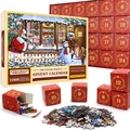Calendrier de l'Avent puzzle de Noël 1008 pièces avec coffret cadeau rouge festif - Style sd43 (70x50cm)