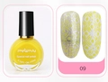 Gelber Nagellack für Stamping mit floralen Nageldesign-Mustern, Farbcode 09, 10ml Flasche - E049-9 Gelb