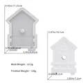 Macro view of silicone mold and resin beach house ornament with anchor relief detail - Silicone Mold / Seaside House Ornament Medium