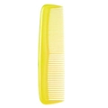 Mini peine de plástico amarillo con dientes finos para viaje y uso en hoteles - Amarillo