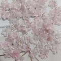 Pink translucent resin flower beads with gold glitter accents for DIY jewelry making - Gold Foil Mini Flower Color 10