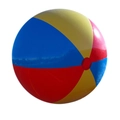 Classic inflatable PVC beach ball in red, blue, and yellow on a white background - 1.5m / Multi-color Beach