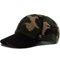 Berretto da baseball mimetico in lana d'agnello con tesa in velluto nero a coste - Verde Militare