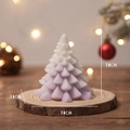 Purple and white gradient Christmas tree scented candle with realistic leaf textures - Purple Loaf Leaf Tree (Lavender) / 7.8x7.8cm