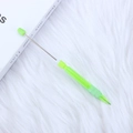Pastel green DIY beadable mechanical pencil on soft white faux fur background - 0.5mm/B / Green