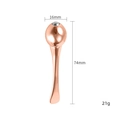 Rose gold zinc alloy eye cream massage tool with metal roller ball, 74mm size - Rose Gold Roller Ball Shape (X0103)