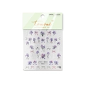 Floral crystal nail stickers with purple iris and bow designs in packaging - Crystal Rhinestone Iris (to3866)