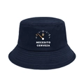 Chapeau bob en coton bleu marine avec motif créatif de jauge de carburant et bière - M (56-58cm) / Bleu marine