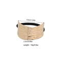 Golden irregular texture metal hair tie with dimensions 4.2cm by 2.3cm for women - Irregular Ripples