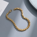 Bracciale a catena bizantina da 8mm in acciaio inossidabile dorato per uomo e donna - 8mm*22cm / Oro