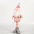 Pink and grey Nordic telescopic Santa Claus plush doll for Christmas holiday decoration - 50CM Pink Santa Style