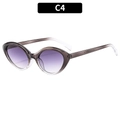 Occhiali da sole cat-eye con montatura grigia trasparente e lenti viola sfumate colore C4 - Montatura Grigia Sfumata Lenti Grigie