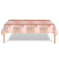 Rosa und Roségold 60. Geburtstag Einweg-Tischdecke mit glitzernder Beschriftung - Rosa 60. Geburtstag Tischdecke