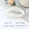 Iridescent mermaid pink hair claw clip in translucent PC material with pearly finish - Pearly White-TCB-957