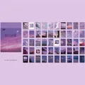 Paarse scrapbooking stickers set met 50 artistieke landschaps decoratie vellen - Maanlicht Poëzie