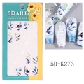 5D embossed Christmas nail stickers featuring winter snow scenes and houses model 5D-K273 - 5D-K273