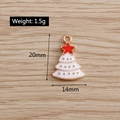 Detail view of 20mm Christmas tree charm for jewelry making with size and weight specs - Snowy Christmas Tree (YD164)