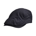 Dettaglio del berretto in cotone nero con cuciture premium e trama in tessuto twill - Nero
