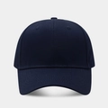 Detail of navy blue baseball cap showing breathable eyelets and premium twill fabric texture - Adjustable / Navy Blue