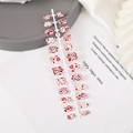 Short square press-on nails with red and pink heart designs and Love letter patterns Q011 - Q011 Red Pink Sweet Heart