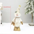 52cm retractable Christmas snowman plush doll in gold foil pattern and champagne gold finish - Non-retractable Pointed Hat Style (YH20013)