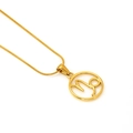 Titanium steel Capricorn constellation pendant necklace with golden snake chain - Capricorn