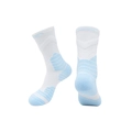 Chaussettes de basket blanches avec semelles et talons bleus antidérapants rembourrés - 39-44 / Bleu/Blanc