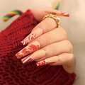 JP1915-Beige Red Flame HO HO HO