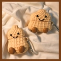 Cute peanut shaped silicone case for AirPods Pro 2 with metal clip and mesh texture - Good Things Peanuts + Hook / AirPods 1/2 Gen