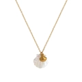 Collana con conchiglia placcata oro 18K e pendente in madreperla dal design oceanico - Collana Conchiglia (Catena O)