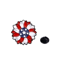 Creative sunflower shaped American flag enamel brooch pin for clothing and bags - Flag Sunflower