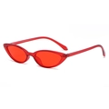 Occhiali da sole retrò cat-eye in resina rossa traslucida con protezione UV stile hip-hop - Nero con Punti / Montatura Rossa Trasparente Lente Rossa
