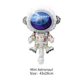 Mini astronaut shaped foil balloon for space theme parties, 43x29cm white space explorer - Mini Astronaut
