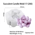 Stampo in silicone succulenta 83x80x40mm per candele profumate e gesso fai-da-te - Candela succulenta 17 (200)