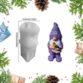 Silicone gnome mold for candles with tall hat and bird, size 10.4x5.4cm - Gnome Holding Bird
