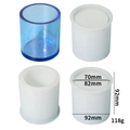 Cylindrical silicone resin mold with 92mm height and dimensions for DIY pen holder crafts - Mirror Large Cylindrical Pen Holder Mold